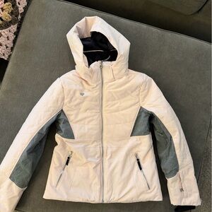 Obermeyer Light Pink and Gray Insulated Ski Jacket